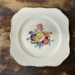 Vintage Ambassador Floral Cream Dinner Plate